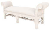 COLONIAL STYLE CARVED WOOD UPH