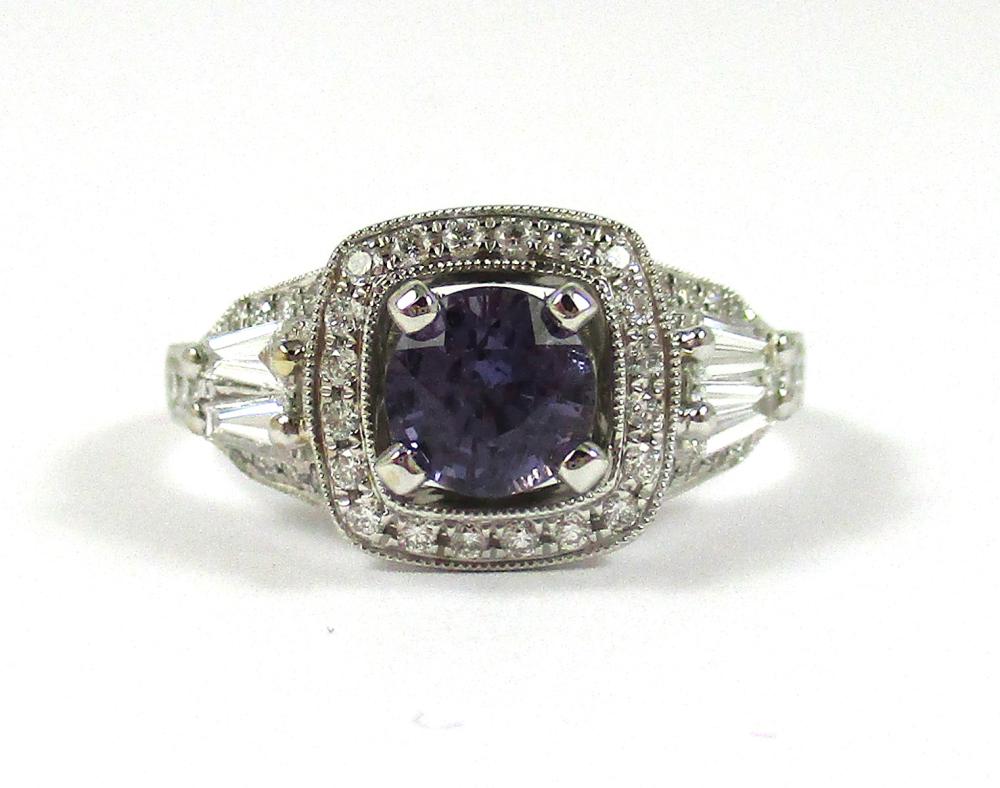 COLOR CHANGE SAPPHIRE AND DIAMOND