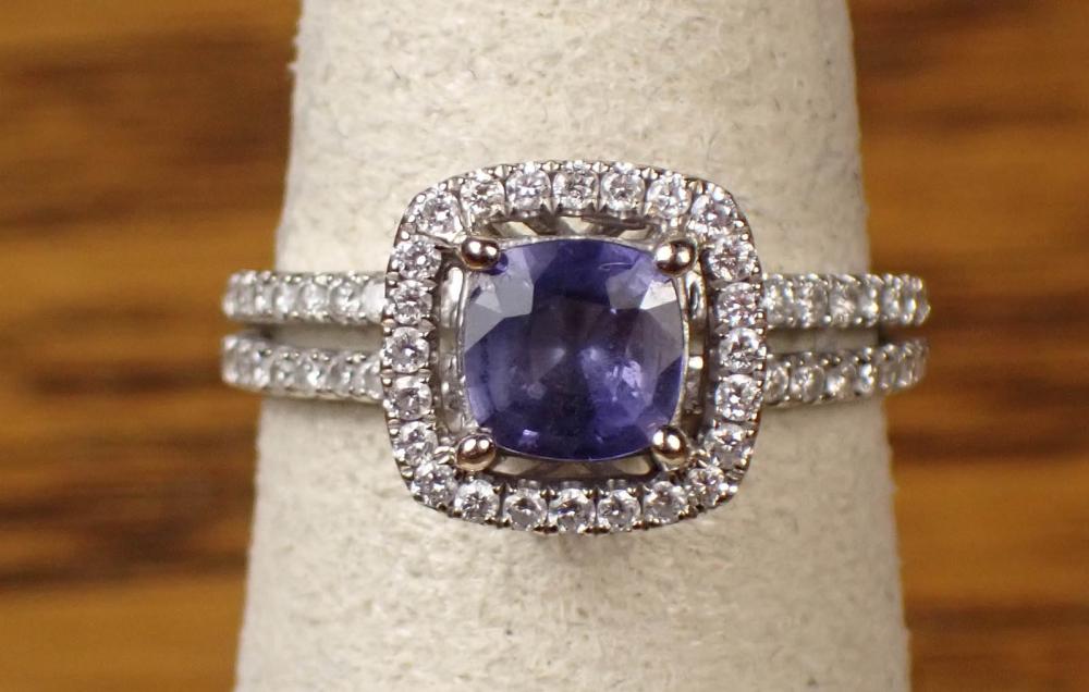 COLOR CHANGE SAPPHIRE AND DIAMOND