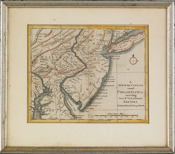 Color engraved Map of the country
