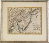 Color engraved Map of the coun