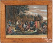COLOR ENGRAVING AFTER BENJAMIN