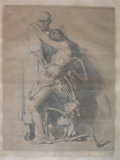 COLOR ETCHING  DOCTOR, WOMAN, &