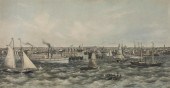 COLOR LITHOGRAPH OF NEWPORT, R