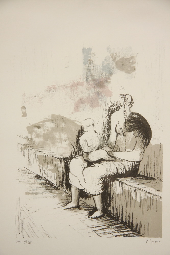 COLOR LITHOGRAPH - 'Seated Mother