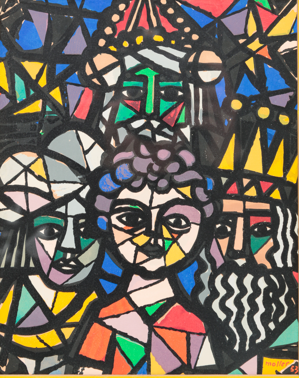 COLOR LITHOGRAPH SIGNED "MOLLER".