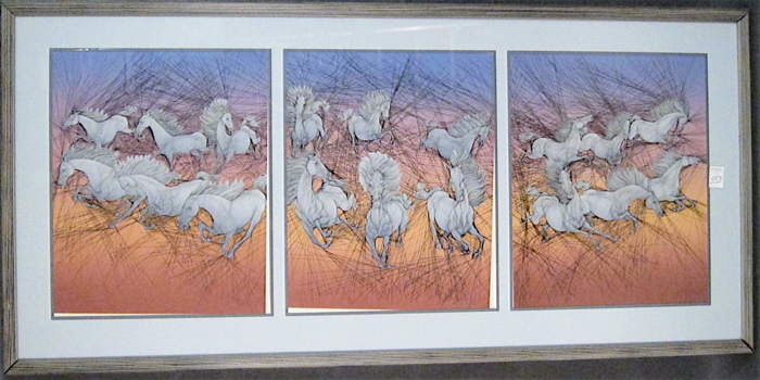 COLOR LITHOGRAPHIC TRIPTYCH
