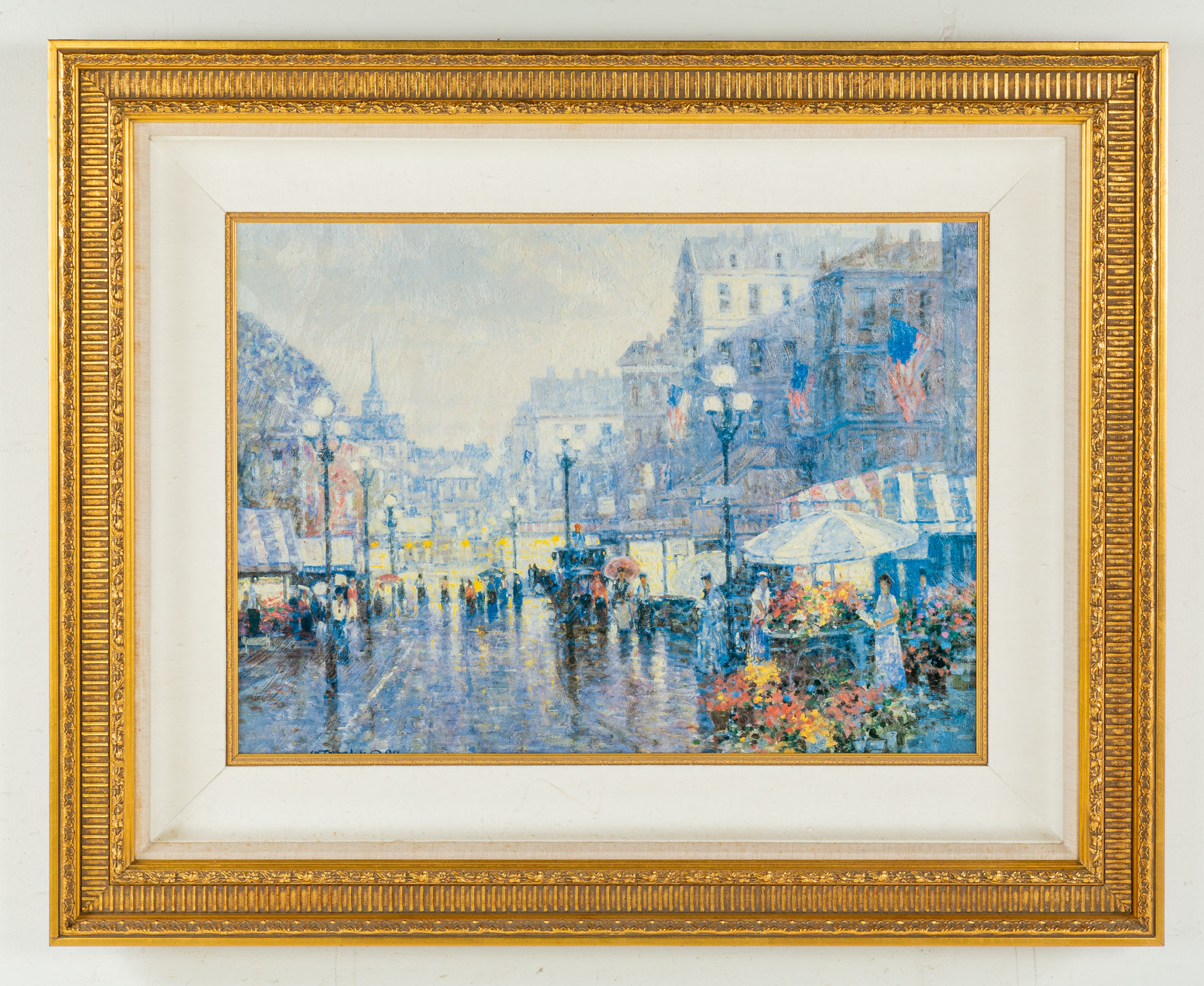 COLOR PRINT ON CANVAS OF A PARIS