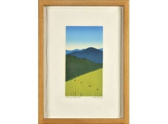 Color woodblock print Vermont