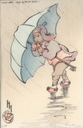 Color woodcut on paper by Hele
