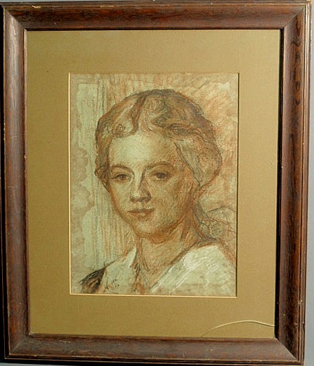 Colored charcoal and pastel