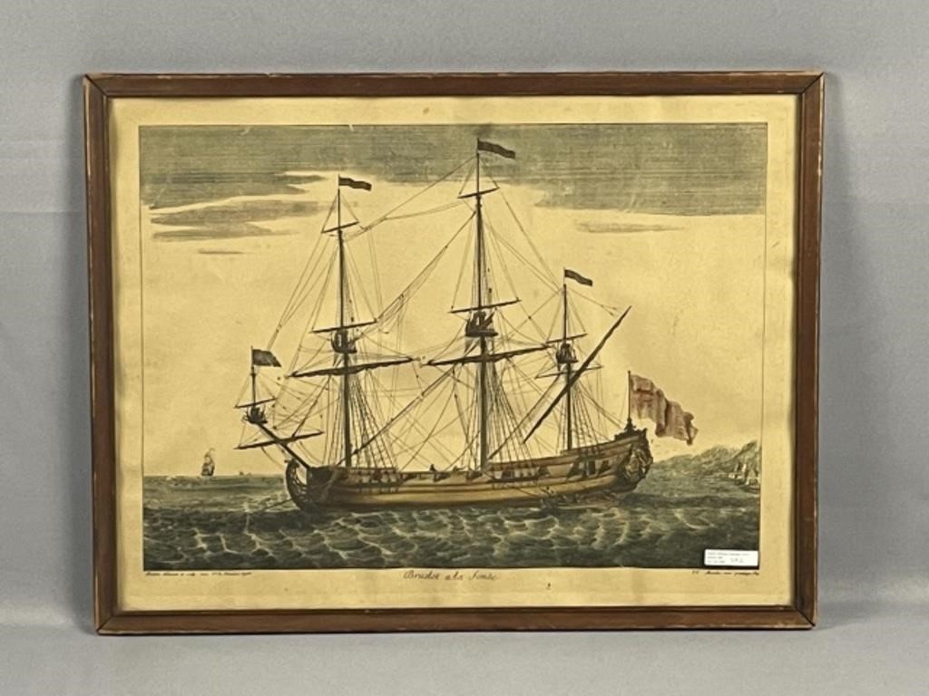 COLORED ENGRAVING OF A FRENCH MAN