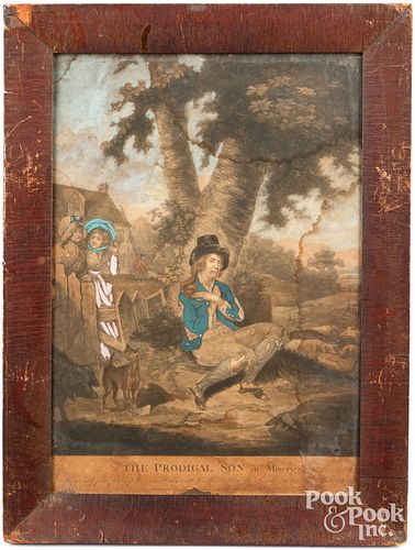 COLORED ENGRAVING OF THE PRODIGAL