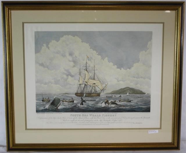 COLORED ENGRAVING TITLED SOUTH