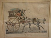 Colored French engraving, Rout