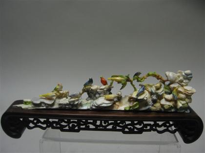 Colored ivory bird grouping    20th