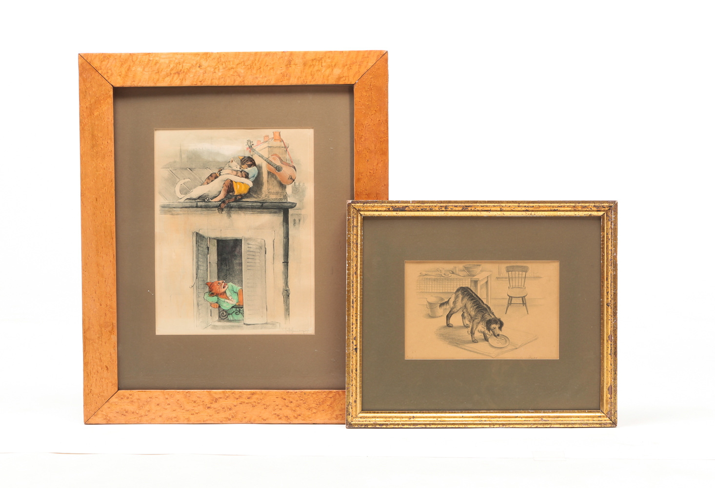 COLORED LITHOGRAPH AND PENCIL
