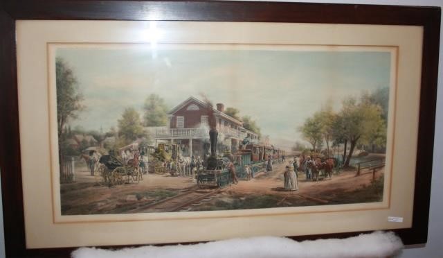 COLORED LITHOGRAPH DEPICTING A