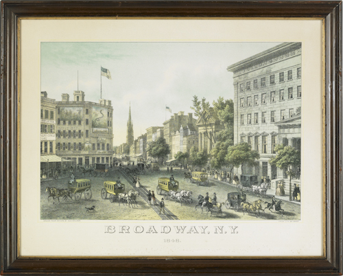Colored lithograph titled
