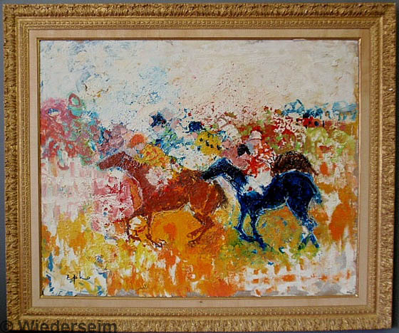 Colorful contemporary oil on canvas