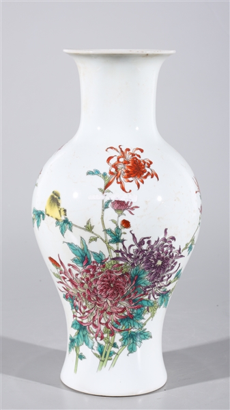 Colorful floral motif on white