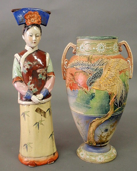 Colorful Japanese ceramic figure of