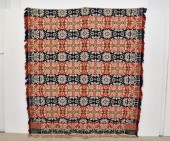 Colorful jaquard coverlet in r