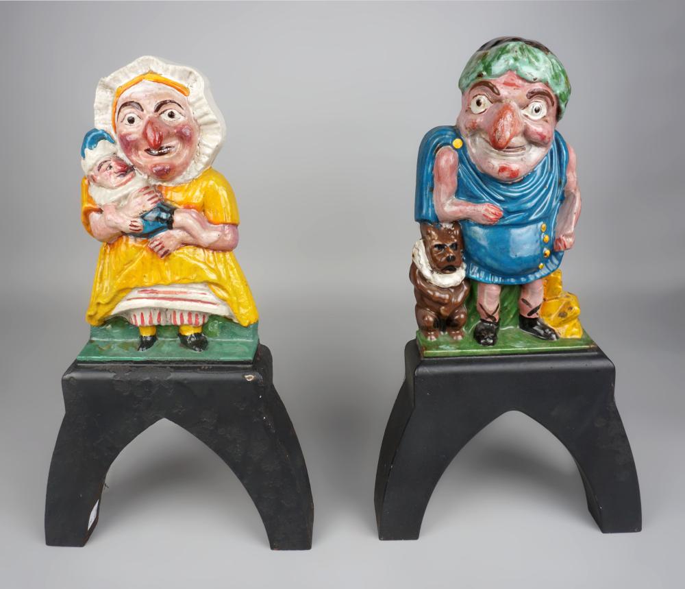 COLORFUL PUNCH AND JUDY CAST IRON