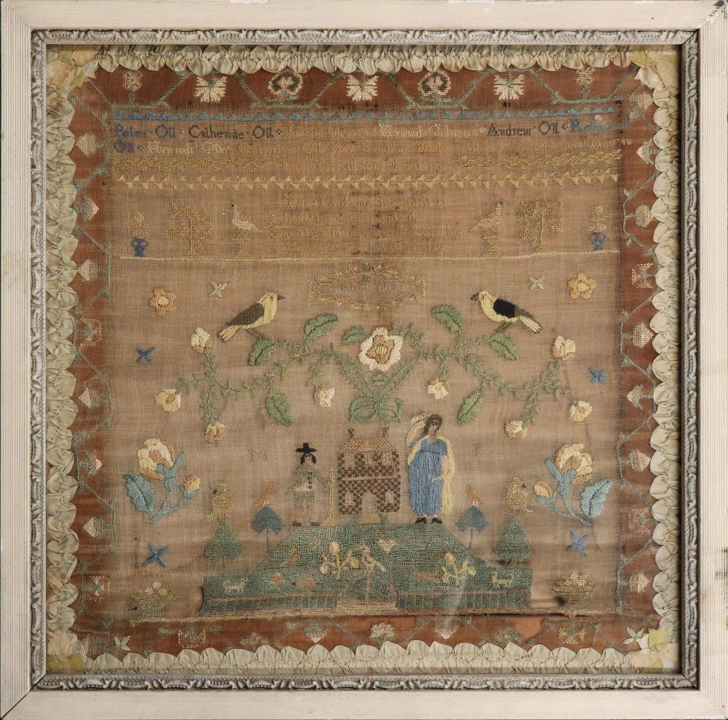 Colorful silk on linen family