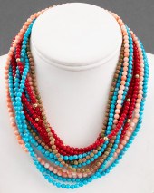 COLORFUL STONE BEADED NECKLACE