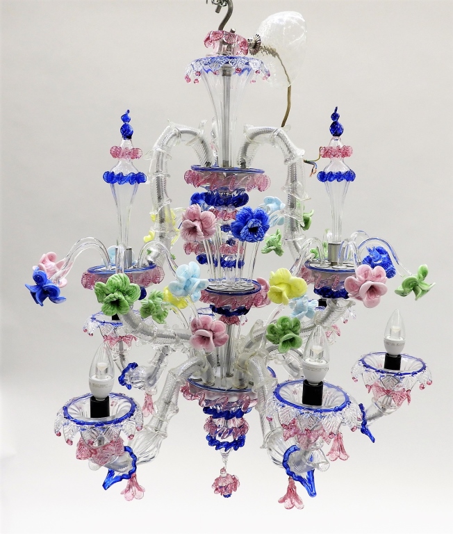 COLORFUL VENETIAN GLASS FLOWER