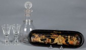 COLORLESS BLOWN GLASS DECANTER