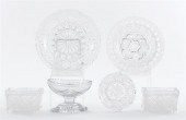 Colorless pressed lacy glass c