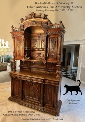 COLOSSAL FRENCH CARVED WALNUT