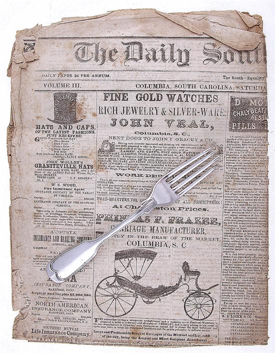 Columbia coin silver fork John Veal
