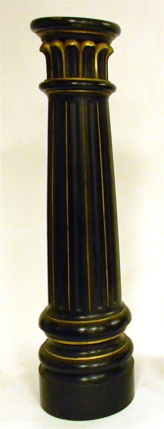Columnar Wooden pedestal  black