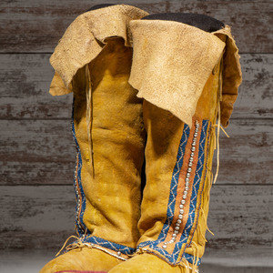 Comanche Beaded Hide Boot Mocassins