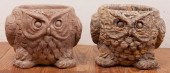 COMANCHE POTTERY OWL PLANTERS