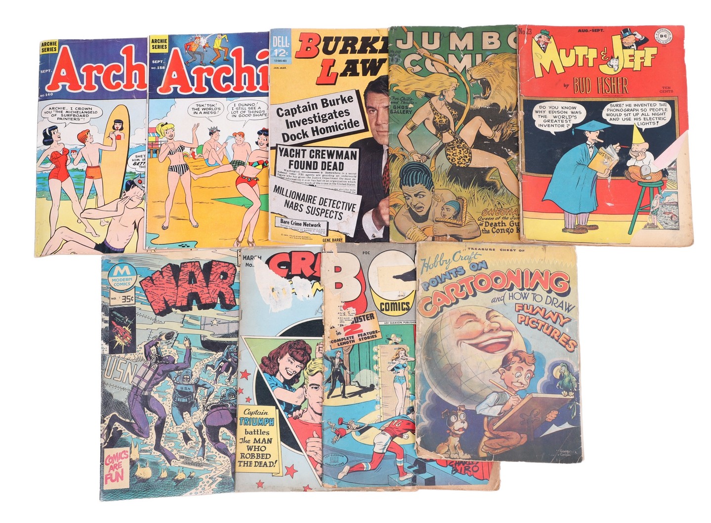 Comic lot to include Burkes Law-