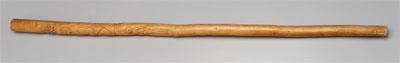 Comic strip folk art cane, Georgia,