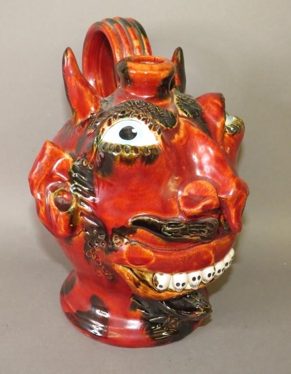 COMICAL "EL DIABLO" FACE JUG BY WES