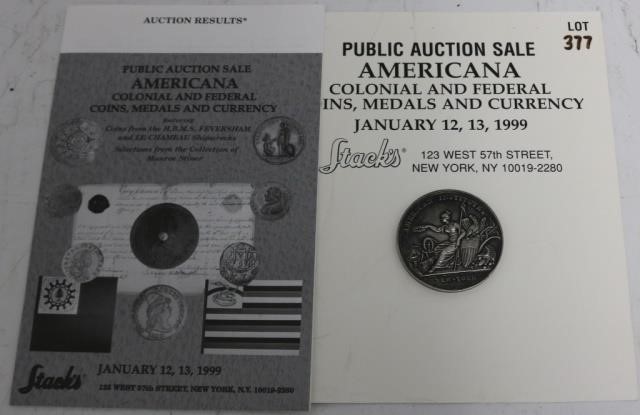COMMEMORATIVE SILVER MEDAL FROM THE