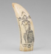 COMMODORE PERRY SCRIMSHAW WHAL