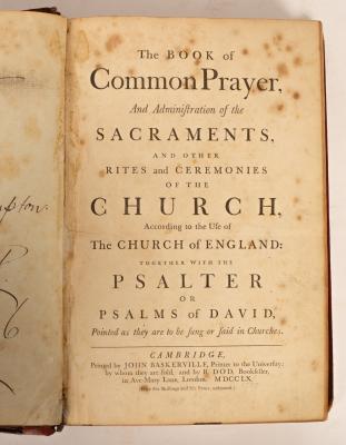 Common prayer, Baskerville