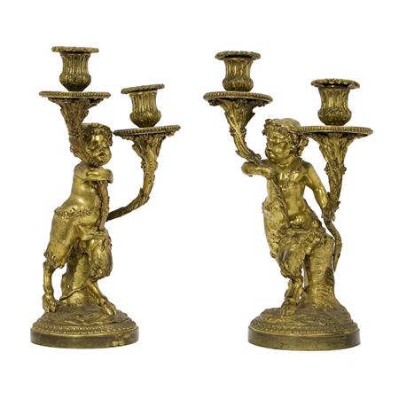 Companion Pair of Gilt-Bronze