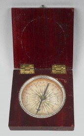 COMPASS IN WOOD BOX, PURPORTED
