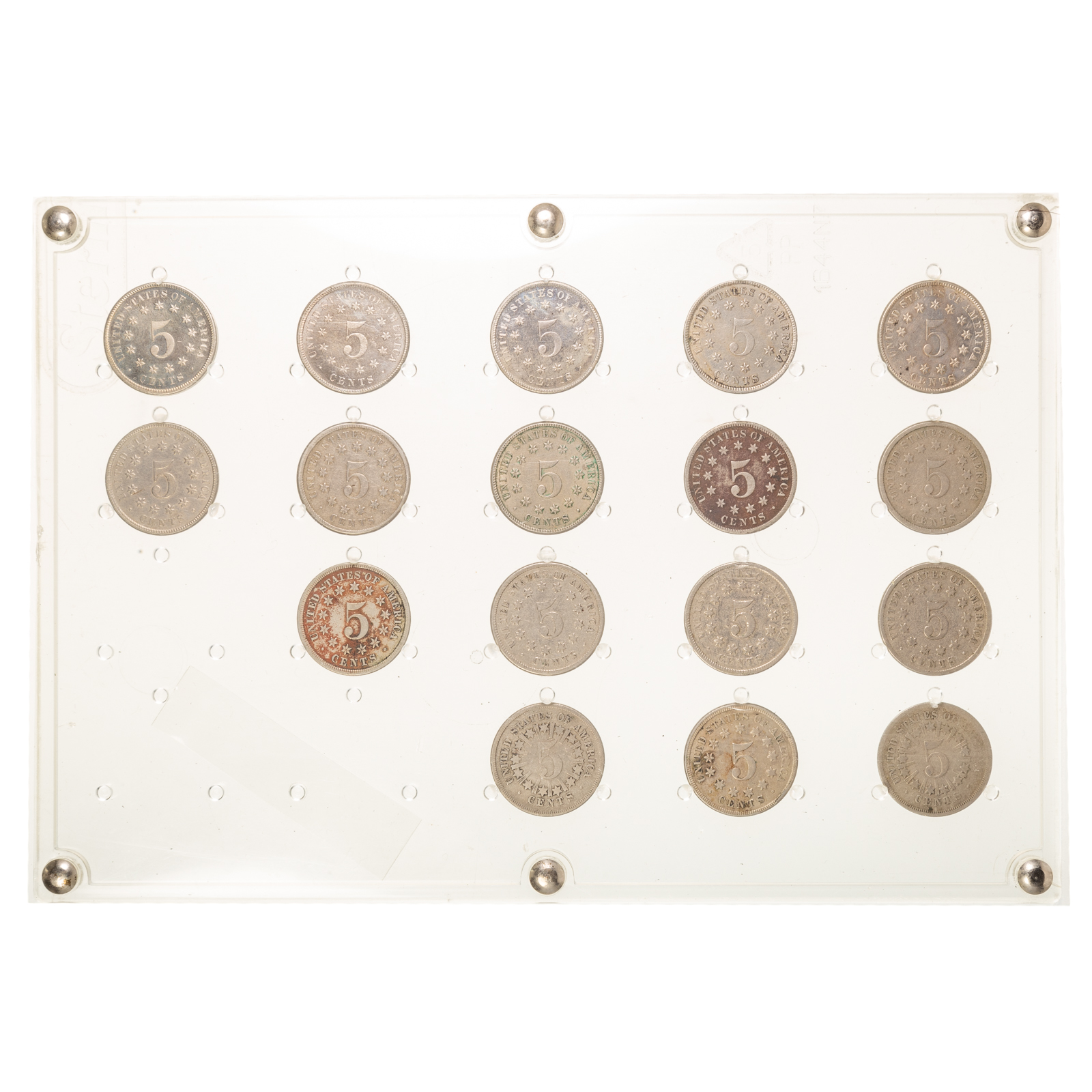 COMPLETE SET OF SHIELD NICKELS