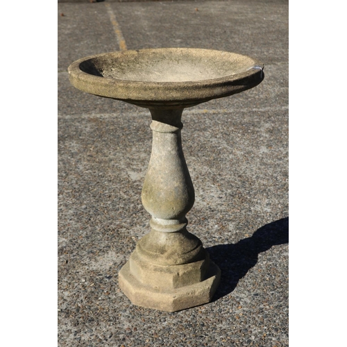 Composite stone bird bath, approx
