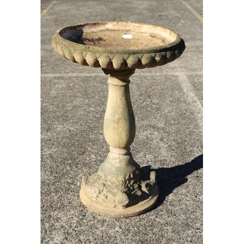 Composite stone bird bath, approx