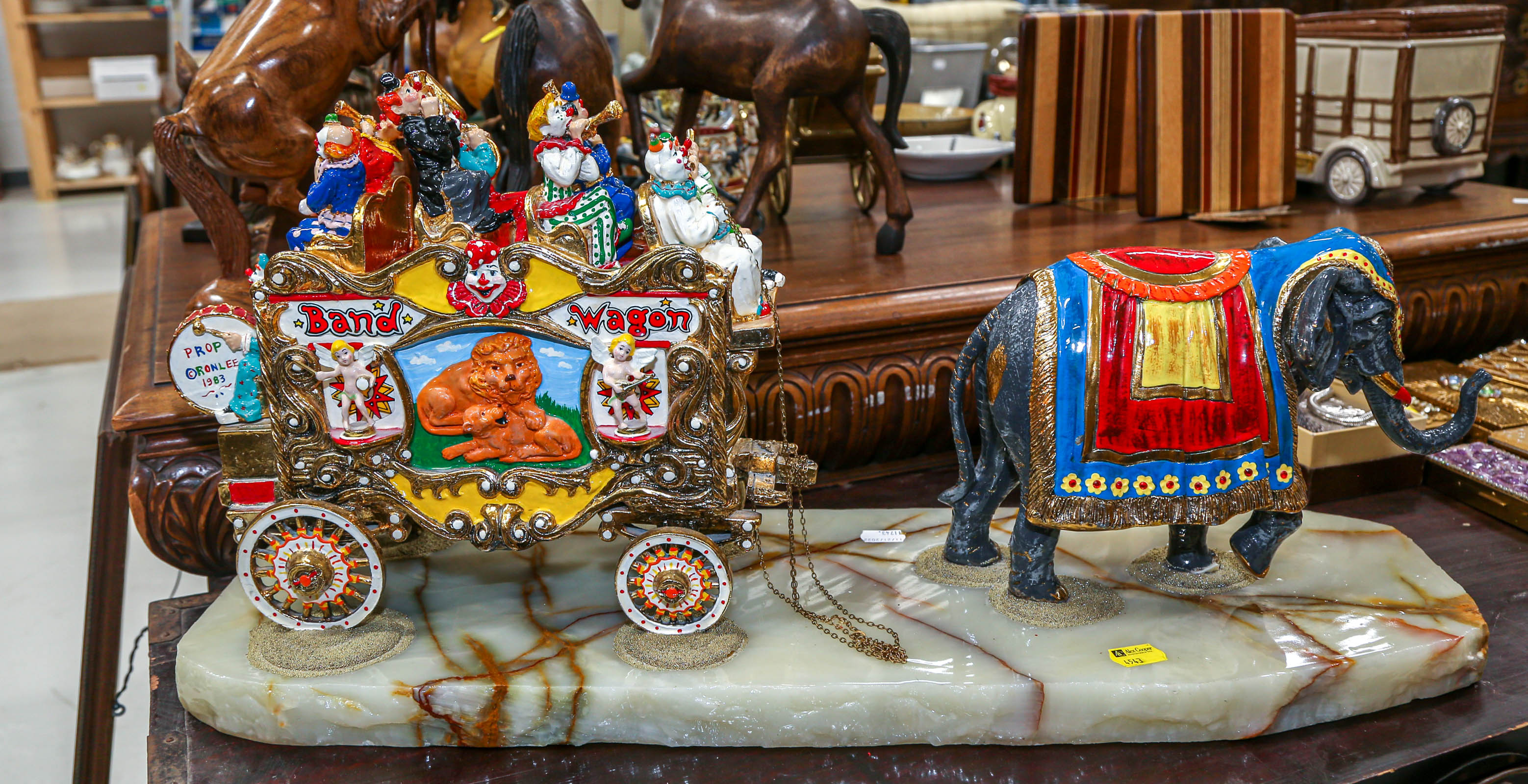 COMPOSITION CIRCUS WAGON UNDER